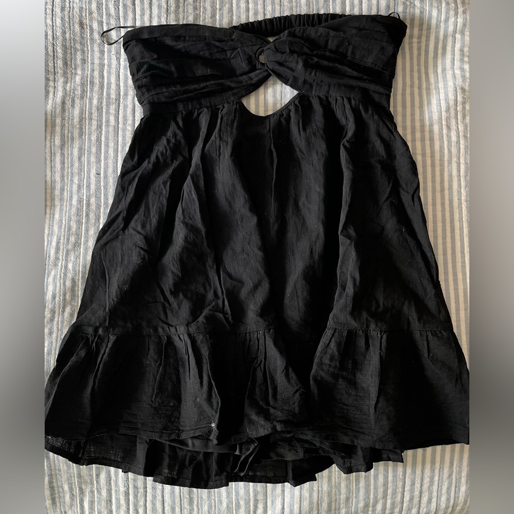 Grey bandit strapless dress